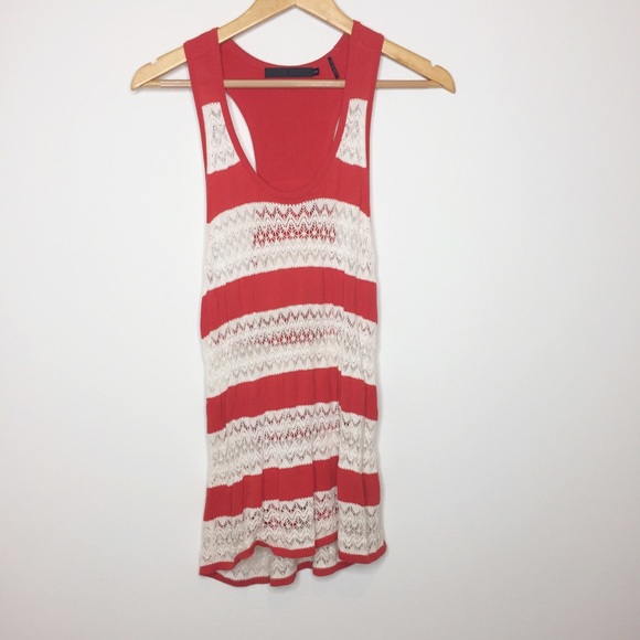 L.A.M.B. Tops - L.A.M.B sweater tank top lace crotchet size small